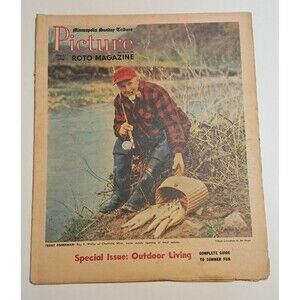 Picture Roto Magazine Minneapolis Sunday Tribune 5/2/1954 Outdoor Living Fishing